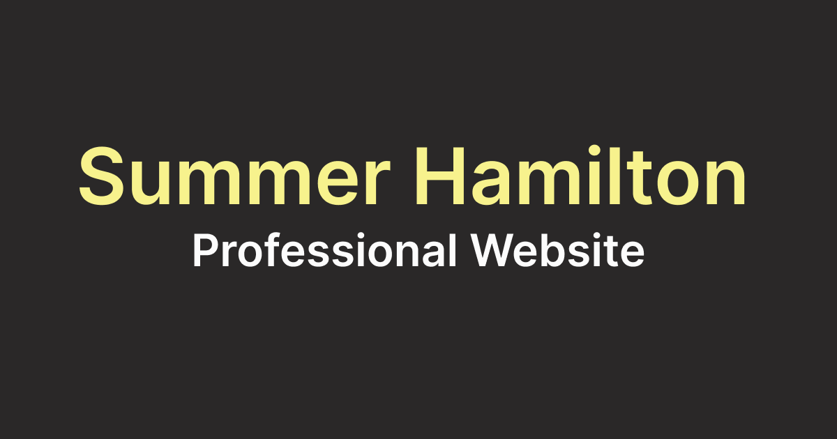 Summer Hamilton Rx Summer Hamilton | Data Analyst · Business Analyst · Program Manager